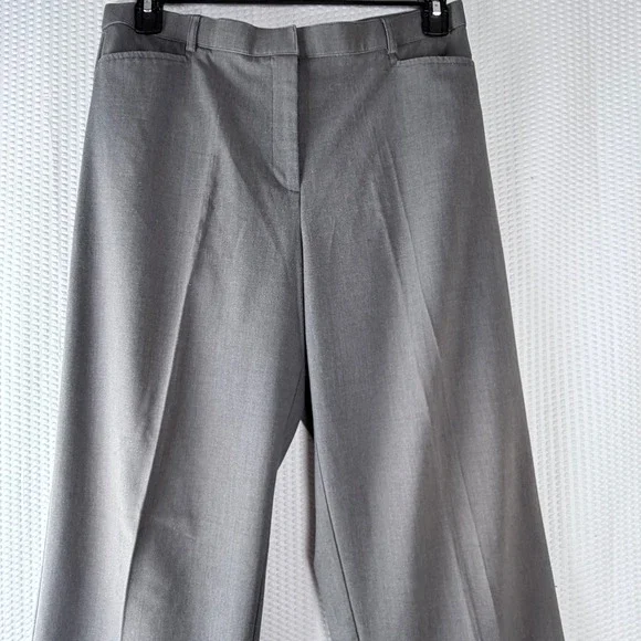 Dress barn Women Dress Pants Gray 14 Wide Leg Office Wear Business Tailored - Picture 3 of 8